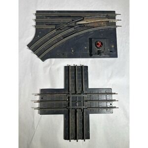 Vintage Lionel 1022 O-27 Gauge Manual Control Switch and Cross Crossing Track
